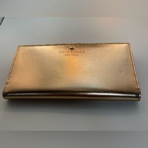 Kate Spade Storybook Lining Brightspot Ave Wallet - Rose Gold - Collector’s Item